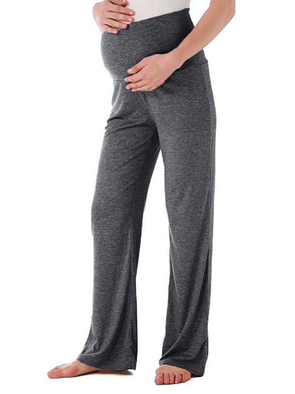Jchiup Women's Maternity Wide Straight Versatile Comfy Lounge Pants ...