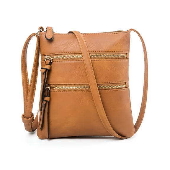 AOMRCOL Fashion Crossbody Purse for Women - Small Crossover Long Over the Shoulder Sling Womens Purses and Handbags - Brown