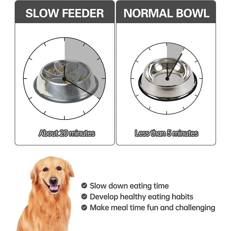 Slow Feeder Dog Bowl Large, Slow Eating Dog Bowl Large