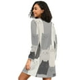 thumbnail image 2 of FORMRS Womens Long Sleeve Nightgowns Crew Neck Sleep Shirt Soft Pajamas Sizes S-3XL, Gray Cute Cats, 2 of 8