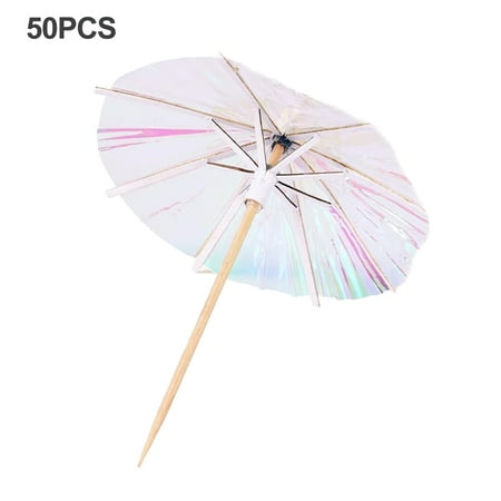 

Grofry 1 Set Food Drink Decorations Cocktail Paper Umbrella Sticks Food Grade BPA Free Colorful Cocktail Umbrellas Party