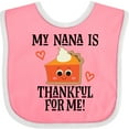thumbnail image 3 of Inktastic Thanksgiving Nana Thankful for Me Boys or Girls Baby Bib, 3 of 4