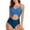 Womens Swimsuits Blue, variant on ylioge One-Piece Swimsuits for Women With Shorts Sleeveless Tankini Bathing Suits Ladies Trendy Solid Color Hollow Out Beach Swimwear Sets