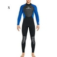 thumbnail image 4 of Soidarity Traje de buceo Neopreno Nylon Traje de baño de manga larga Borde de cuero Clásico Cuello Traje de neopreno de Deportes acuáticos Hombre Azul S, 4 of 6