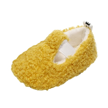 

fvwitlyh Musical High Top Shoes First Girls Walkers Baby Shoes Cotton Plush Boys Casual Shoes Single Baby Shoes Baby 5