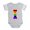 Heather Gray, variant on CafePress - Rainbow Letter I - Cute Infant Baby Football Bodysuit