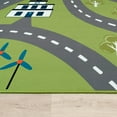 thumbnail image 2 of Kids Rug Roads & Streets Play Mat in Green, 2 of 5