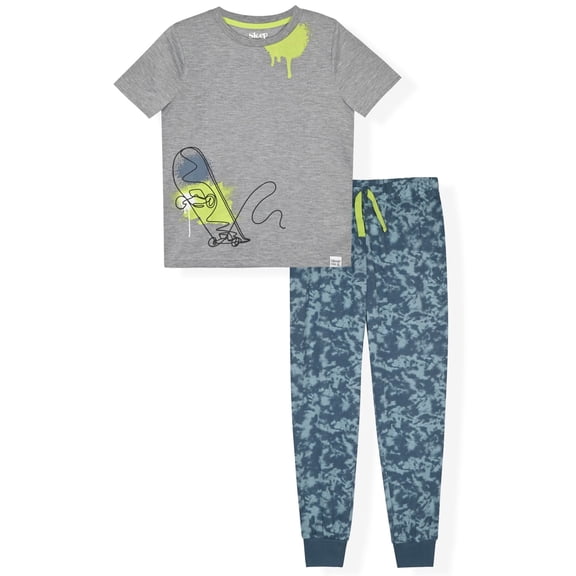 Sleep On It Boys 2-Piece Jersey Pajama Pant Set - Skateboard, 6-7