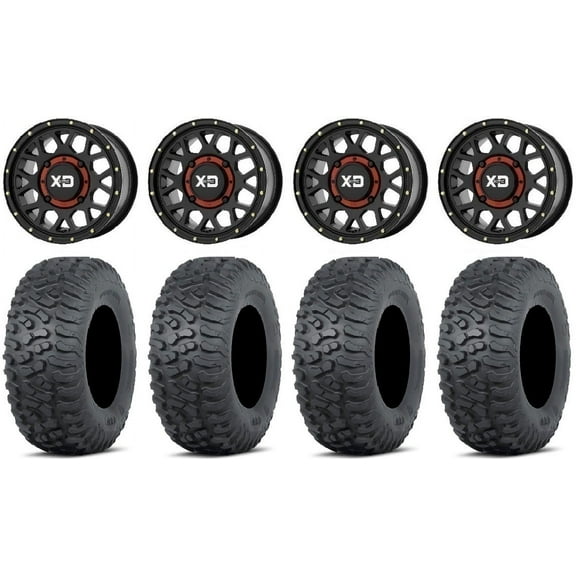 KS135 Grenade 14" Wheels Black 30" Terra Hook Tires Can-Am Commander Maverick Renegade Outlander Defender