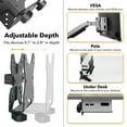 thumbnail image 6 of CondoMounts Wall Mount for Console, TV, Cable Box, Router | Adjustable 0.7"-2.8", 11lbs, Black, 6 of 9