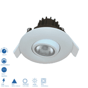 Perlglow 2 inch Gimbal Round Downlight Luminaire, White Finish, LED Recessed Light Dimmable  5CCT.