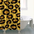 thumbnail image 4 of Yellow and Black Of Leopard Print Shower Curtain 84"x72" ,Bathroom Decorative Shower Curtains Set with 12 Hooks,Modern Waterproof Washable Shower Curtain, 4 of 6