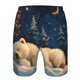 thumbnail image 3 of Fotbe Starry Sky Sleep White Bear Trajes de Baño Estampados para Hombre, Shorts de Verano de Secado Rápido, Ropa de Playa, Bañadores-Medium, 3 of 6