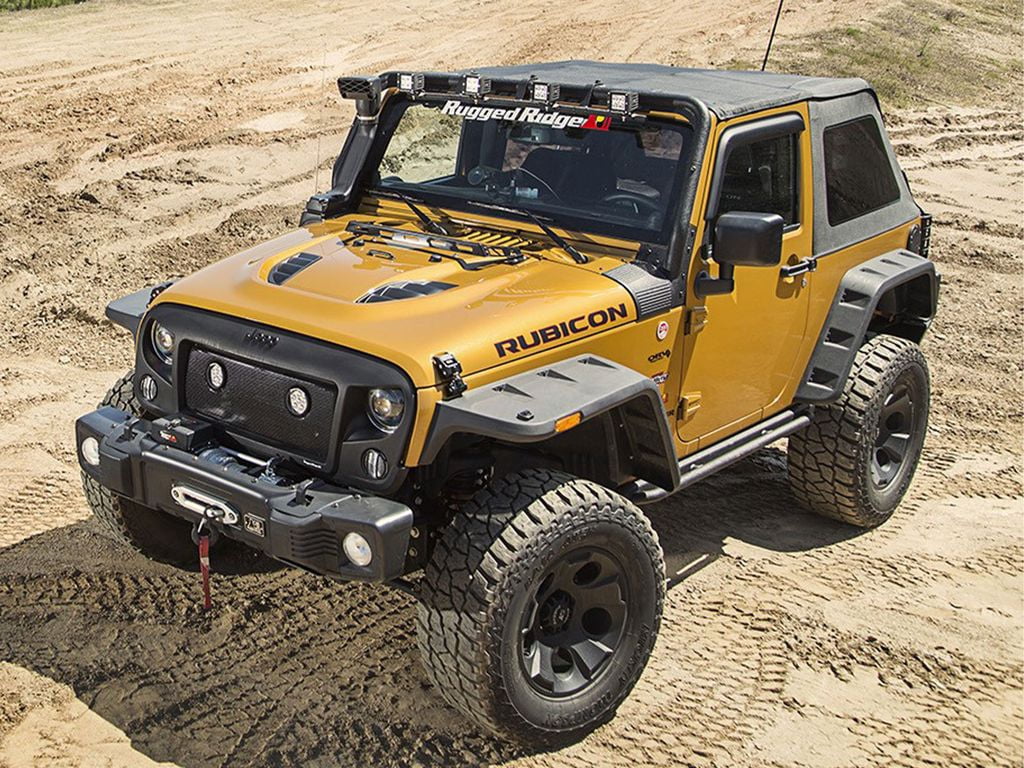 Rugged Ridge by RealTruck Soft Top for Wrangler JK 2-Door | Bowless, Black Diamond | 13750.39 | Compatible with 2007-2018 Jeep Wrangler JK 2-Door