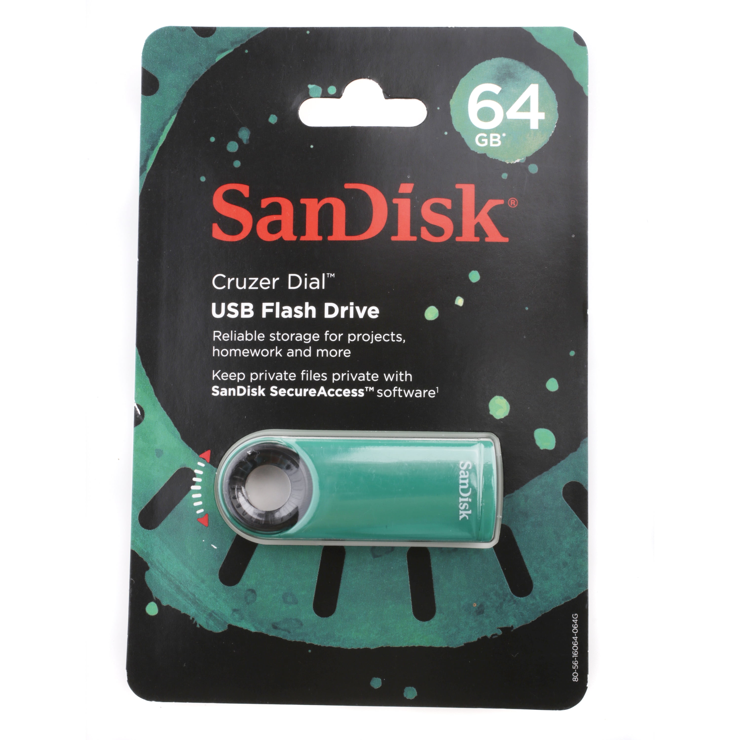 Sandisk Cruzer Dial 64gb Usb Flash Drive Green Walmart Com Walmart Com