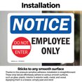 thumbnail image 3 of (2 Pack) Employees Only Sign With Symbol OSHA Notice Sign 14 Inch X 10 Inch Vinyl Label Decal Sticker Weather Resistant, UV Protected for Workplace, Business, and Construction Site,, 3 of 7