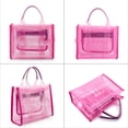 thumbnail image 3 of XXXFLOWER Clear Tote Bag for Women - PVC The Tote Bag Crossbody Bags Zipper Closure for Stadium, Travel, Beach(Rose), 3 of 7