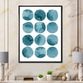 thumbnail image 2 of Designart 'Blue Aquamarine Circles Geometric Elements' Modern Framed Canvas Wall Art Print, 2 of 5