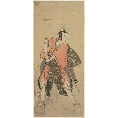 The Actor Ichikawa Danjuro V as a Samurai Ready to Fight Poster Print by Katsukawa Shunsho (Japanese 1726  “1792) (18 x