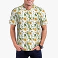 thumbnail image 3 of Balery Watercolor Bright Sunflowers Printed Men’s Short Sleeve Polo Shirt, Midweight Men's Shirt,Golf Polo shirts -, 3 of 9