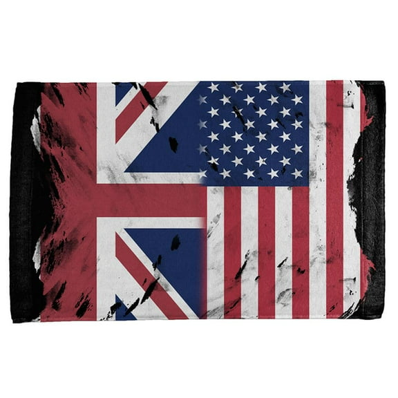 British UK American USA Flag All Over Hand Towel