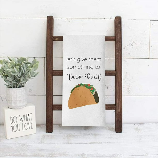 Funny Hand Towel with Sayings for Bathroom, Rustic Cute Dish Kitchen  Fingertip Towels for Home, Decorative Farmhouse Bath Sign Housewarming Gifts