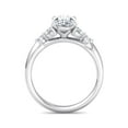 thumbnail image 2 of Veda Jewel 1.58 Ct Oval Cut Simulated Round and Marquise Engagement Ring - 14K White Gold Plated Ring for Women - Stunning Wedding Jewelry for Her - Sparkling Simulated Ring for Engagement, 2 of 6