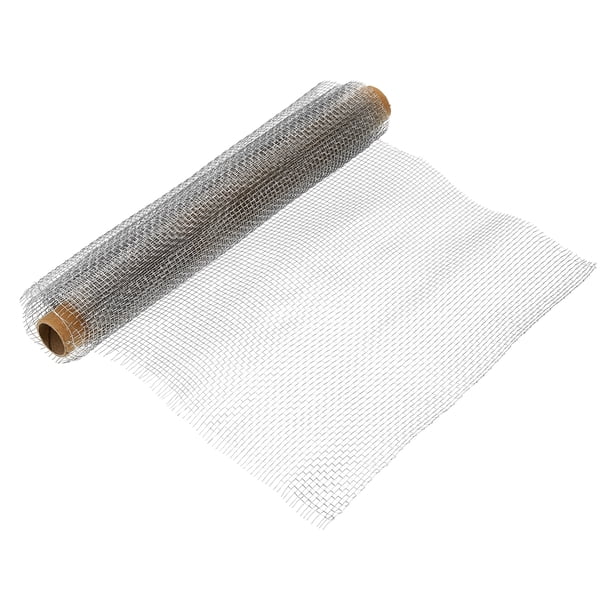 Uxcell 11.8"x3.3ft Pantalla de malla de alambre de acero inoxidable 304, malla de filtro de ventilación tejida de 8 mallas para ventana de jaula de jardín