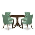 thumbnail image 7 of Round Dining Table Set with 4 Chairs - Kitchen Table with Dropleaf - Walnut Finish, 7 of 7