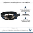 thumbnail image 4 of CTM  Skinny Dress Belt with Triple Ring Detail (Women), 4 of 4