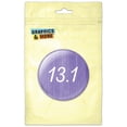 thumbnail image 1 of 13.1 Half Marathon Runner Fitness Wood Planks Purple Pinback Button Pin Badge, 1 of 2