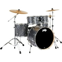 PDP PDMA2215KTTG Mainstage Drum Set with Hardware, Paiste Cymbals, Throne, Twilight Graphite - 5 Piece