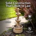 thumbnail image 4 of Sunnydaze Cyprus Eggshell Traditional Polyresin 3-Tier Outdoor Water Fountain, 4 of 13