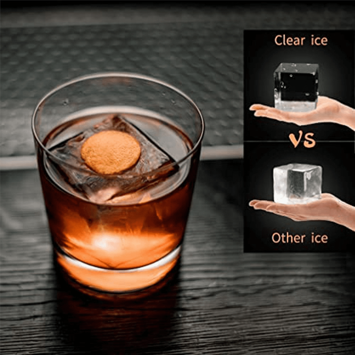 2X Clear Ice Maker, Clear Ice Square Tray Make 8 Big Square Ice Square, Ice Square Maker for Cocktails