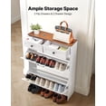 thumbnail image 3 of Shoe Cabinet with 2 Flip Drawers Farmhouse Shoes Storage Cabinet 2 Drawers, 3 of 12