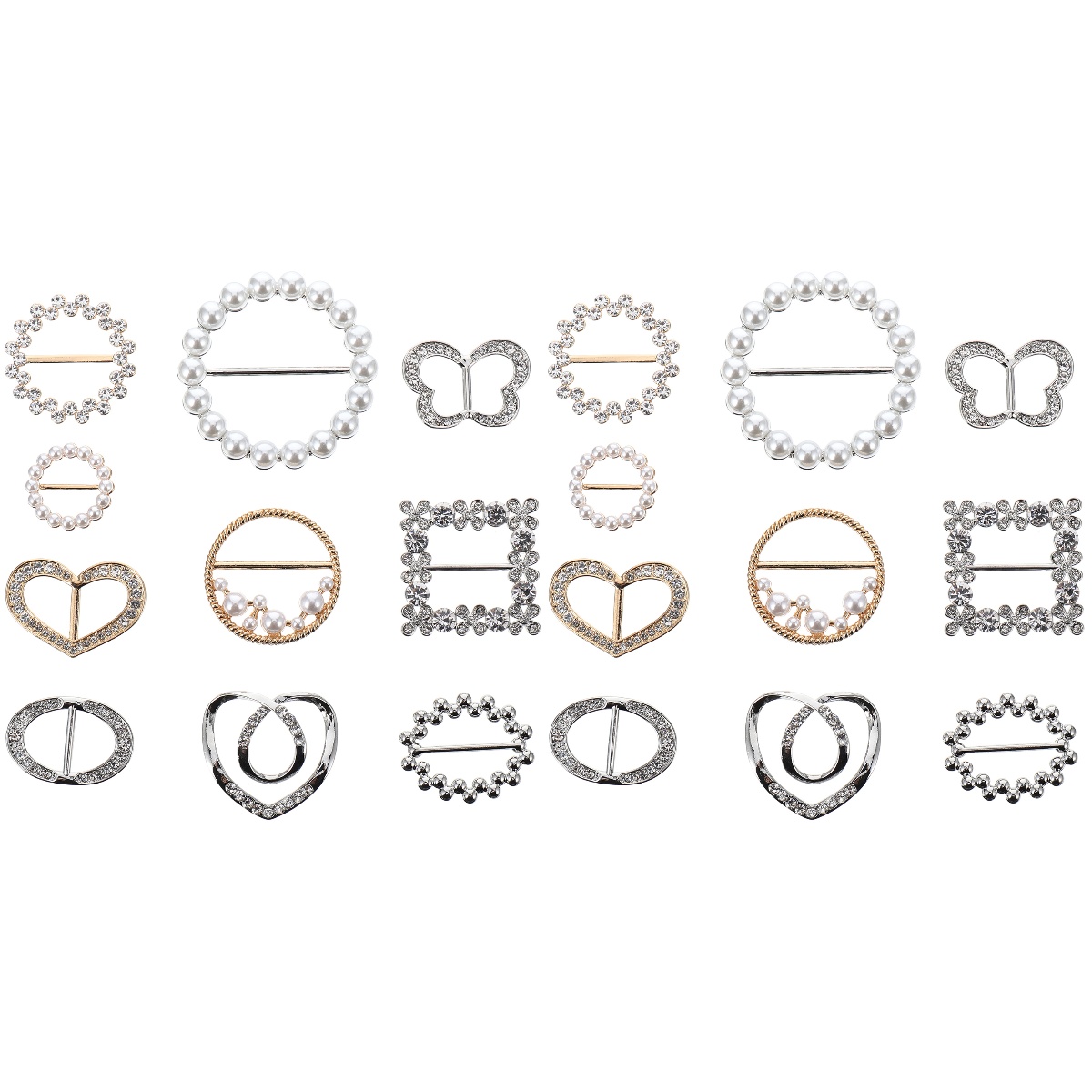 Frcolor Clips Shawl Scarf Buckle Brooch Ring Neckerchief Jewelry Collar