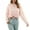 Pink, variant on Women's Autumn Crop Sweater Butterfly Pattern Long Sleeve Round Neck Ripped Hem Knitwear