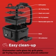 Instant 6-in-1 Indoor Grill with 4 Qt Air Fryer, Bake, Roast, Reheat & Dehydrate, Odor-Reducing Filter and Clear Cook Window