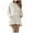 Beige, variant on Fesfesfes Women Flannel Shirt Fashion Solid Color Warm Plush Plus Size Hooded Pocket Jacket Clearance Under $10