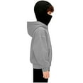 thumbnail image 5 of Bosanter Balaclava Hoodie Zipper Boys Full Face Cover Windproof Fabric Winter Commute Outdoor Activities Cold Weather Essentials, Light Gray 10-11Y, 5 of 6