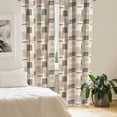 thumbnail image 3 of Ambesonne Abstract Window Curtains, Geometric Dots Stripes Art, Each 28" W x 95" L, Beige Charcoal Grey, 3 of 5