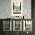 thumbnail image 2 of JIOABL 24X32 LED Bathroom Mirror with Lights, Anti-Fog, Dimmable, Backlit + Front Lit, Lighted Bathroom Vanity Mirror for Wall, Memory Function, Tempered Glass, Shatter-Proof, 2 of 7
