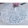 thumbnail image 2 of ziyahi Nappe Ronde en PVC Imperméable Housse de Table Déco Maison Gris Chrysanthème, 2 of 9