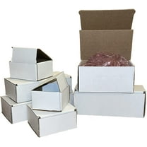 50 8x4x2 White Cardboard Paper Boxes Mailing Packing Shipping Box Corrugated Carton