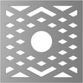 thumbnail image 4 of 28"OD x 7 1/4"ID x 3/4"P Chevron Architectural Grade PVC Pierced Ceiling Medallion, Antiqued Pewter, 4 of 10