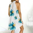 thumbnail image 5 of Summer Dresses for Women 2022, Halter Neck Dresses for Women Knee Length Floral Casual Summer Mini Dresses Sleeveless Irregular Hem Sun Short Dress, 5 of 7