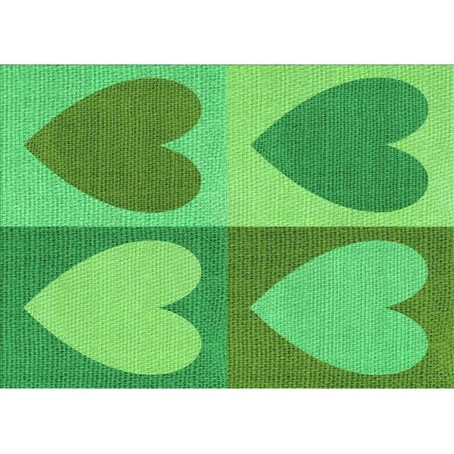 Ahgly Tapis Rectangulaire Lavable en Machine Intérieur Transitionnel Vert Néon, 7 Pieds x 9 Pieds