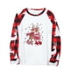 thumbnail image 4 of Pijamas de Navidad Para La Familia Trajes A Juego Hombres Papá Cuadros Impreso Manga Larga Blusa de Cuello Redondo Tops + Conjunto de Pantalones Odeerbi ODB190196, 4 of 5