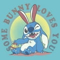 thumbnail image 2 of Girl's Lilo & Stitch Some Bunny Loves You Graphic Tee Tahiti Blue Small, 2 of 4