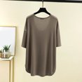 thumbnail image 2 of Mujeres de Verano Tops Suelto Ajuste Casual Color Sólido sin Mangas Cuello en V, Blusa de Moda para el Día Y la Fiesta, 2 of 4